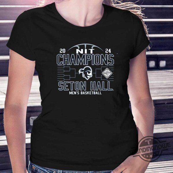 Seton Hall Pirates 2024 Ncaa Mens Basketball Nit Champions Tshirt trendingnowe 1 1