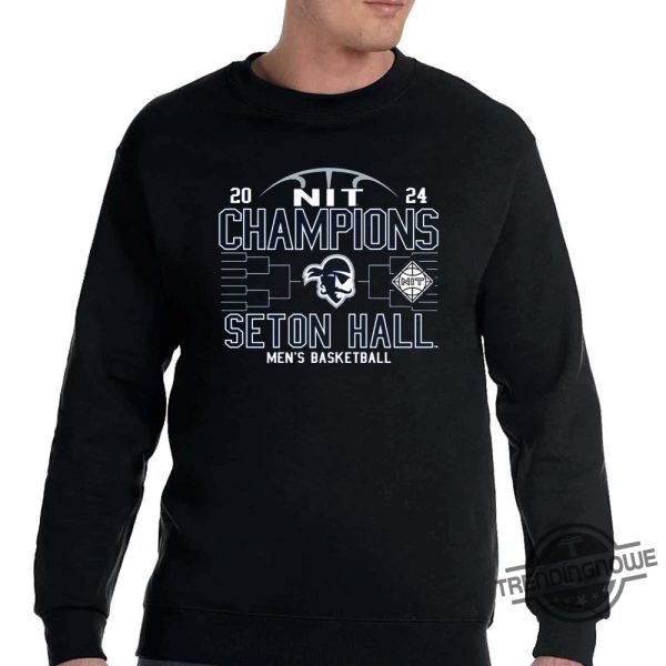 Seton Hall Pirates 2024 Ncaa Mens Basketball Nit Champions Tshirt trendingnowe 1 3