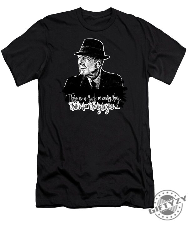 Bravery Courageous Leonard Cohen Retro Vintage Tshirt giftyzy 1