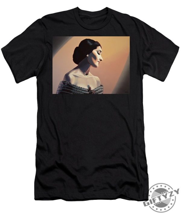 Maria Callas Painting Tshirt giftyzy 1