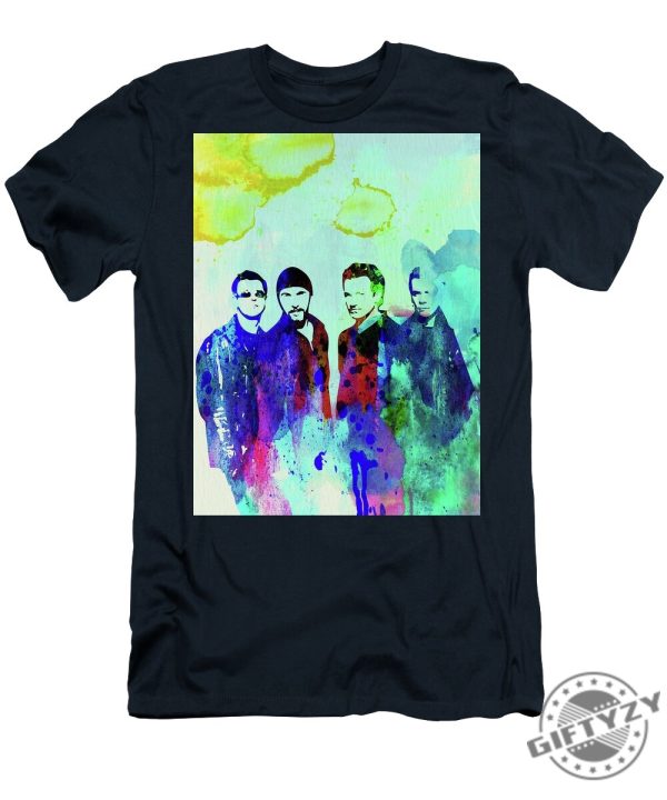 Legendary U2 Watercolor Tshirt giftyzy 1