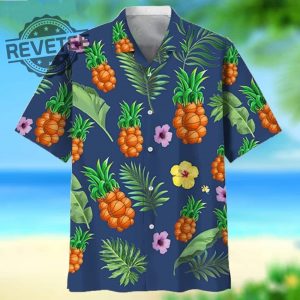 Basketball Pineapple Flower Hawaiian Shirt Unique revetee 2
