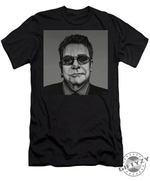 Elton John Painting Tshirt giftyzy 1 1