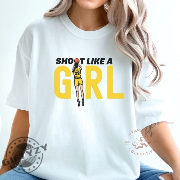 Shoot Like A Girl Shirt C. Clark Tshirt 22 Hawkeyes Hoodie Iowa Basketball Sweatshirt You Break It You Own It From The Logo Shirt giftyzy 1