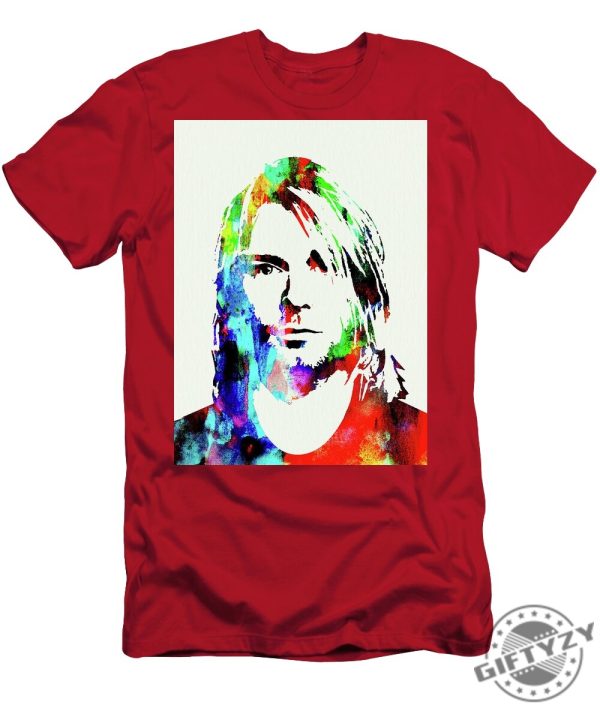 Legendary Kurt Cobain Watercolor Tshirt giftyzy 1