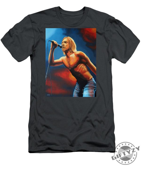 Iggy Pop Painting Tshirt giftyzy 1