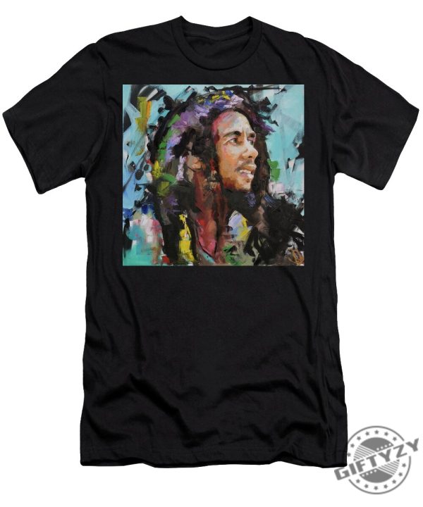 Bob Marley Portrait Tshirt giftyzy 1