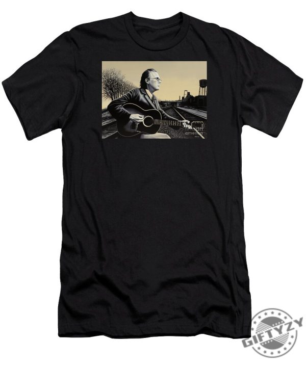 John Hiatt Painting Tshirt giftyzy 1