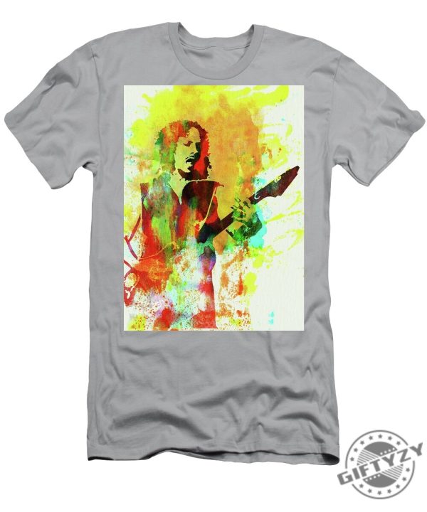 Legendary Kirk Hammett Watercolor Tshirt giftyzy 1