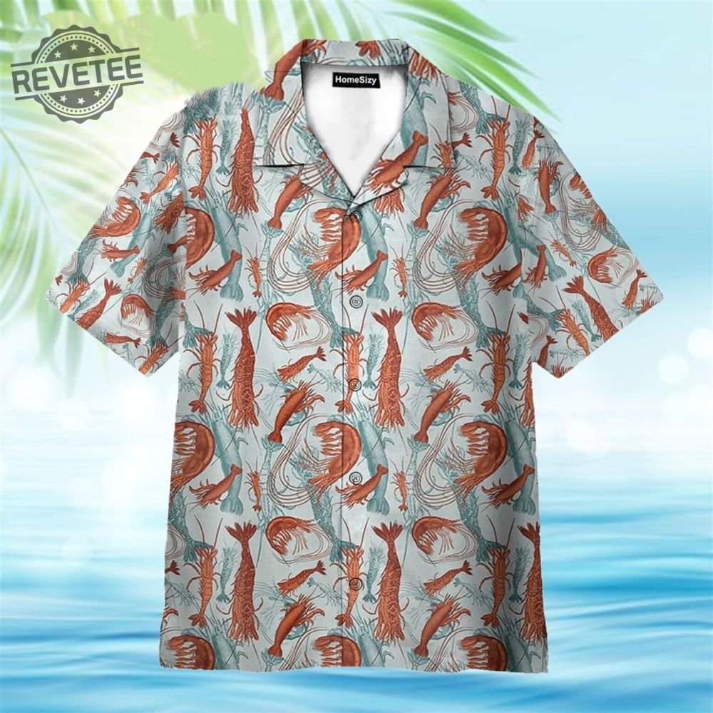 Summer Seafood Shrimps Fan Hawaiian Shirt Unique