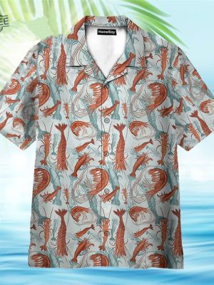 Summer Seafood Shrimps Fan Hawaiian Shirt Unique revetee 2