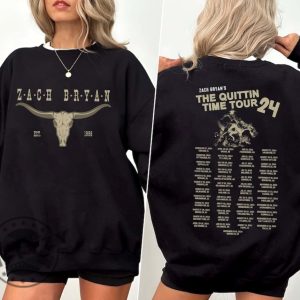 Zach Bryan The Quittin Time Tour Shirt Zach Bryan Sweatshirt Country Music Tshirt Western Style Hoodie Tour 2024 Shirt giftyzy 5