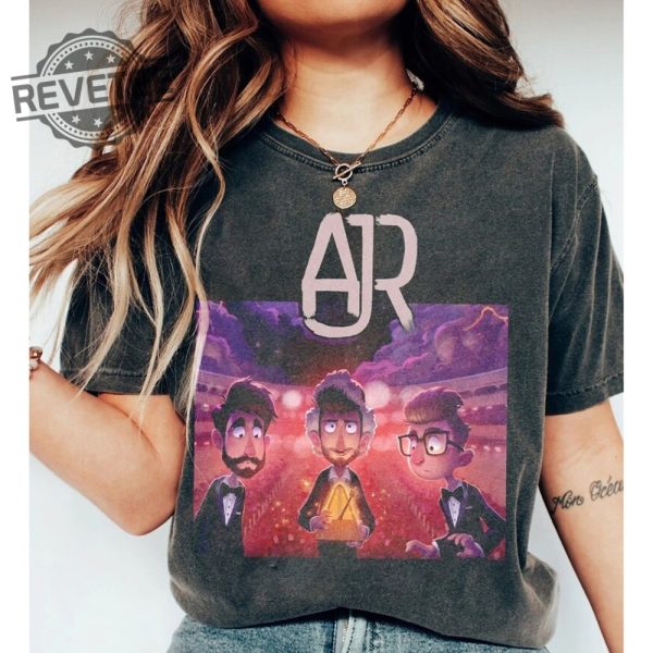 Ajr Chibi Members Shirt Ajr Rock Band Shirt Ajr Concert Tour 2024 Shirt Ajr Retro 90S Shirt revetee 1