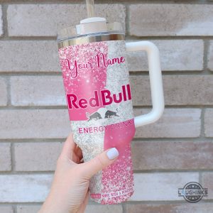pink red bull tumbler 40 oz confidence and slay bad bitch energy positive energy stanley cup 40oz dupe red bull energy drink custom name tumblers laughinks 2