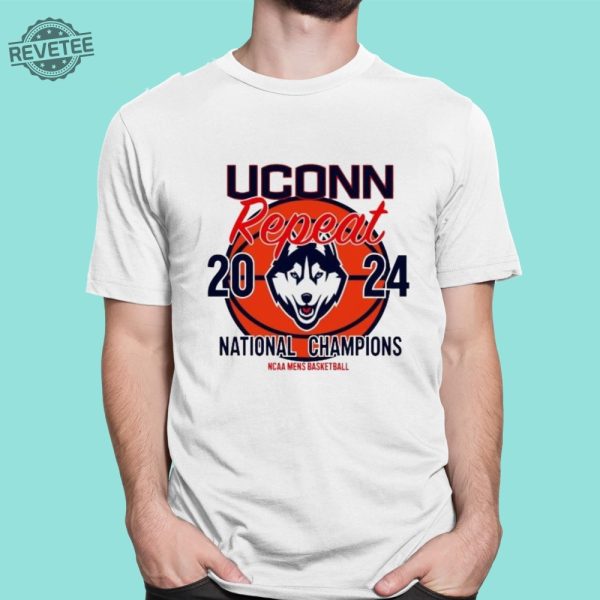 Uconn Repeat 2024 National Champions Ncaa Mens Basketball Shirt Unique revetee 1