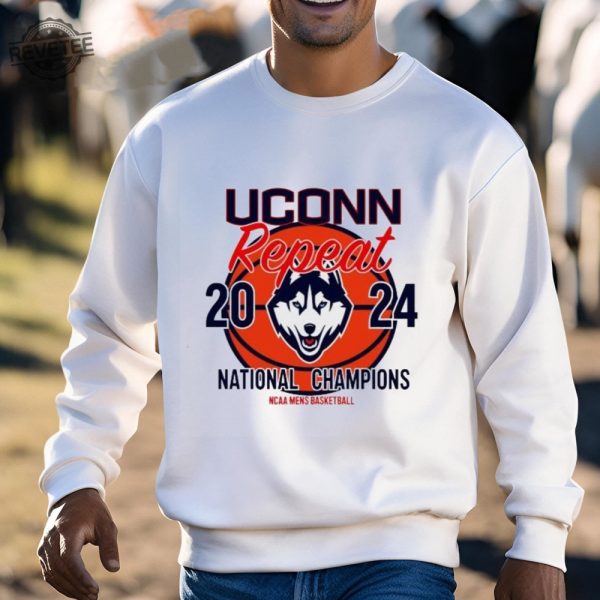 Uconn Repeat 2024 National Champions Ncaa Mens Basketball Shirt Unique revetee 3