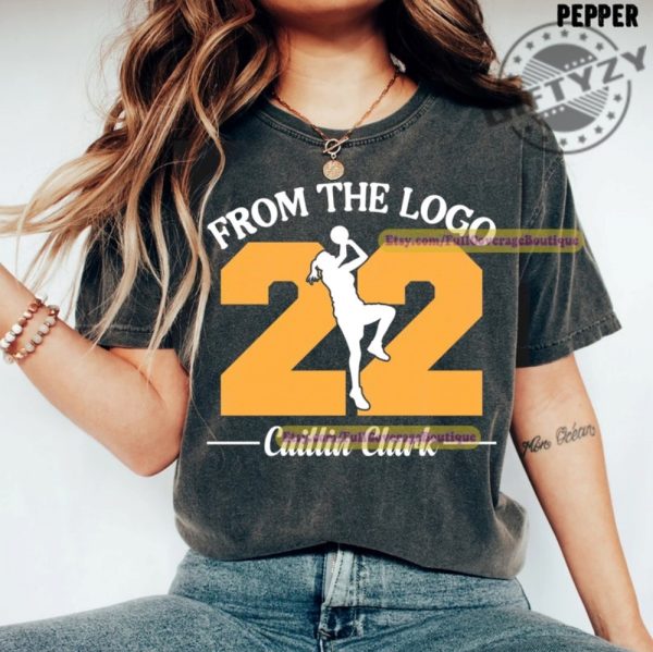 Vintage From The Logo 22 Caitlin Clark Shirt Limited Caitlin Clark Basketball Sweatshirt Caitlin Clarks Fan Tshirt Unisex Hoodie Caitlin Clark Shirt giftyzy 1