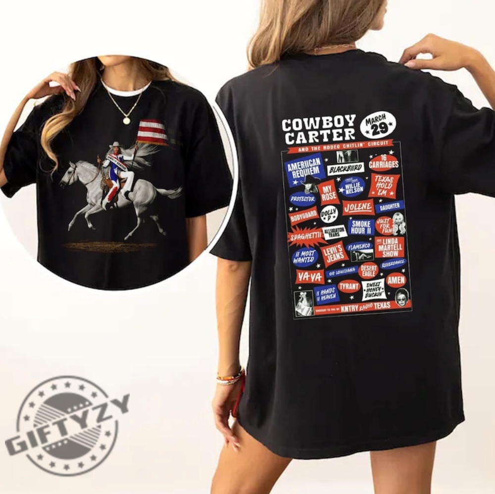 Vintage Beyonce Cowboy Carter Album Shirt 2 Sides Beyonce Tshirt Beyhive Exclusive Hoodie Beyonce Sweatshirt Gift For Manwoman