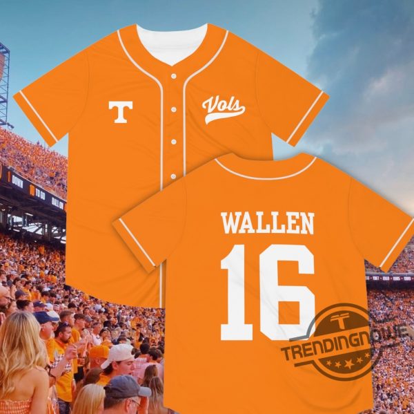 Morgan Wallen Jersey Tennessee Vols Full Button Jersey Shirt Wallen Morgan Sweatshirt Morgan Wallen Shirt trendingnowe 1