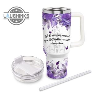 my little pony twilight sparkle flower pattern 40oz stainless steel tumbler with handle and straw lid personalized stanley tumbler dupe 40 oz stainless steel travel cups laughinks 1 2