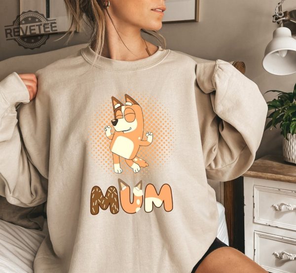 Personalized Mother Blue Dog Sweatshirt Dog Mom Birthday Party Shirt Gift For Mama Mothers Day Sweatshirt Unique revetee 3