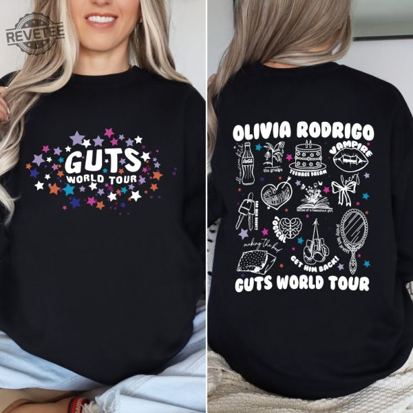 Olivia Rodrigo Guts World Tour Hoodie Rodrigo Tour Shirt Rodrigo World Tour Concert Shirt Olivia Fan Gift Guts Olivia 2024 World Tour revetee 1