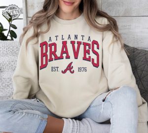 Atlanta Baseball Sweatshirt Atlanta Baseball Shirt Atlanta Est 1976 Shirt Vintage Baseball Fan Shirt Unique revetee 1