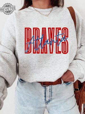 Atlanta Braves Sweatshirt Atlanta Braves Tshirt Braves Fan Braves Apparel Atlanta Sports Unique revetee 3