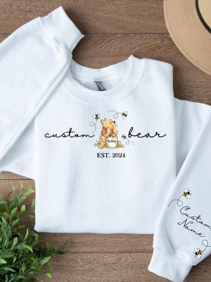 Custom Mama Bear Sweatshirt Mama Est With Kid Name On Sleeve Sweatshirt Personalized Mom Sweatshirt Mothers Day Shirt Unique revetee 3