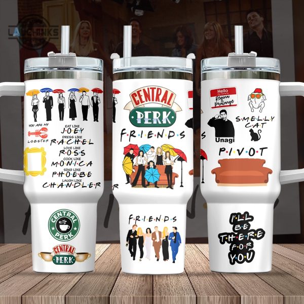 friends tumbler cup 40 oz friends tv show tumbler cups 40oz best friends gift for besties youre my lobster central perk pivot coffee travel stanley cups dupe laughinks 1 3
