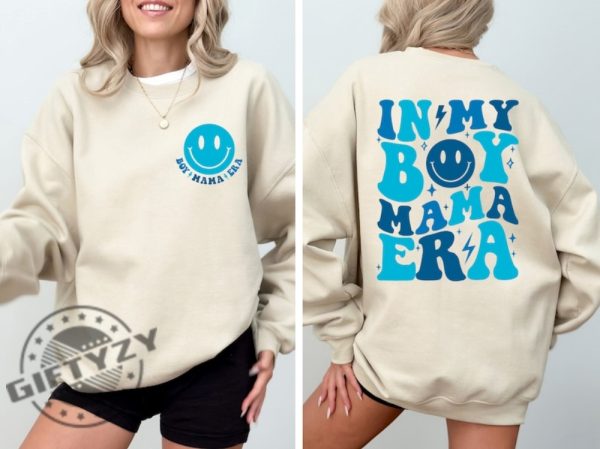 In My Boy Mama Era Shirt Boy Mama Sweatshirt Boy Mother Club Baby Shower Tshirt New Mom Hoodie Gender Reveal Pregnancy Gift giftyzy 2