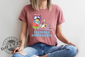 I Slipped On My Beans Shirt Bluey Playing Grannies Sweatshirt Bluey Theme Tshirt Bluey And Bingo Hoodie Family Gift Disney Bluey Shirt giftyzy 4 1