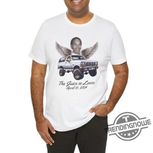 Oj Simpson Shirt Oj White Bronco With Wings The Juice Is Loose T Shirt Simpson Rip Shirt April 2024 Oj Graphic Tee trendingnowe 2