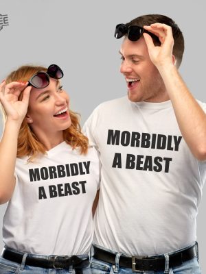 Morbidly A Beast Tee Funny Graphic Shirt Unisex Humorous Dad Gift Cotton Unisex Tshirt Cool Husband Present revetee 6