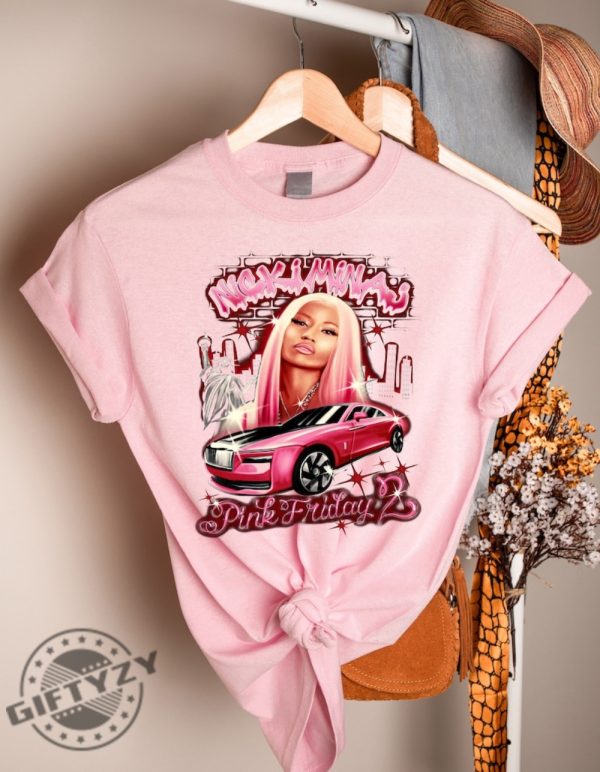 Nicki Minaj Shirt Nicki Minaj Vintage Sweatshirt Pink Friday 2 Airbrush Nicki Minaj Hoodie Unisex Tshirt Nicki Minaj Funny Shirt giftyzy 1