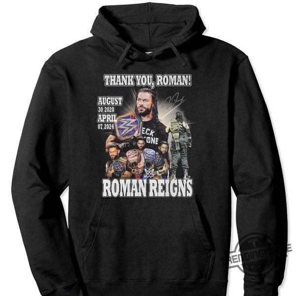 Thank You Roman Reigns Shirt Thank You Roman Reigns August 30 2020 April 07 2024 Shirt trendingnowe 1