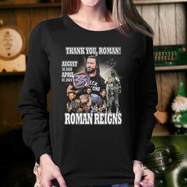 Thank You Roman Reigns Shirt Thank You Roman Reigns August 30 2020 April 07 2024 Shirt trendingnowe 2