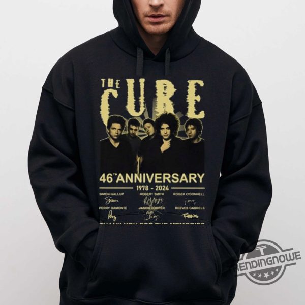 The Cure Shirt The Cure 46Th Anniversary 1978 2024 Thank You For The Memories Shirt trendingnowe 1