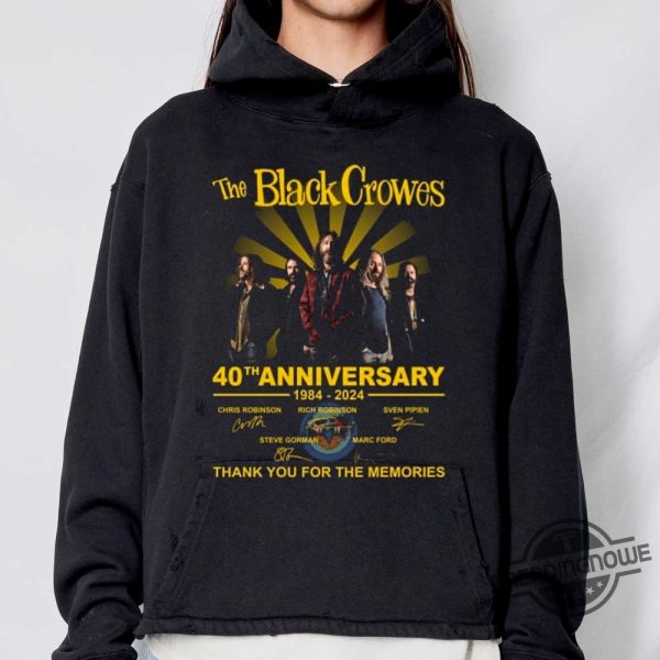 The Black Crowes Shirt The Black Crowes 40Th Anniversary 19842024 Thank You For The Memories T Shirt trendingnowe 1