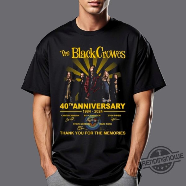 The Black Crowes Shirt The Black Crowes 40Th Anniversary 19842024 Thank You For The Memories T Shirt trendingnowe 3