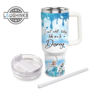 custom name i cant adult elsa frozen 40oz stainless steel tumbler with handle and straw lid personalized stanley tumbler dupe 40 oz stainless steel travel cups laughinks 1 2