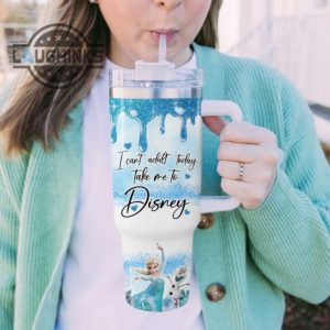 custom name i cant adult elsa frozen 40oz stainless steel tumbler with handle and straw lid personalized stanley tumbler dupe 40 oz stainless steel travel cups laughinks 1 4