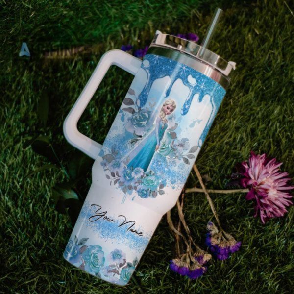 custom name i cant adult elsa frozen 40oz stainless steel tumbler with handle and straw lid personalized stanley tumbler dupe 40 oz stainless steel travel cups laughinks 1 5