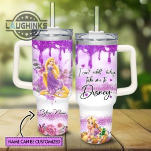 custom name i cant adult rapunzel 40oz stainless steel tumbler with handle and straw lid personalized stanley tumbler dupe 40 oz stainless steel travel cups laughinks 1