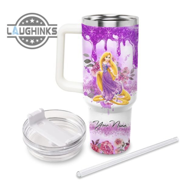custom name i cant adult rapunzel 40oz stainless steel tumbler with handle and straw lid personalized stanley tumbler dupe 40 oz stainless steel travel cups laughinks 1 1