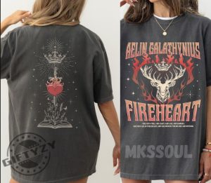 Fireheart Queen Aelin Shirt Throne Of Glass Fan Tshirt Kingsflame The Thirteen Hoodie She Will Not Be Afraid Sweatshirt Book Lover Gift giftyzy 4