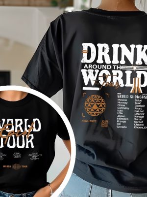 Epcot World Tour Shirt Drink Around The World Shirt Disney Group Trip Shirt Epcot Disneyworld Shirt Unique revetee 5