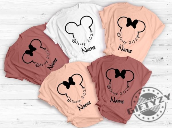 Custom Disney Family Vacation 2024 Shirt Personalized Disney Family Trip Matching Tshirt Mickey And Minnie Head Ears Matching Hoodie Disney Sweatshirt Disney Family Vacation Shirt giftyzy 2