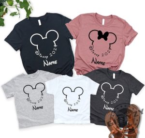 Custom Disney Family Vacation 2024 Shirt Personalized Disney Family Trip Matching Tshirt Mickey And Minnie Head Ears Matching Hoodie Disney Sweatshirt Disney Family Vacation Shirt giftyzy 4