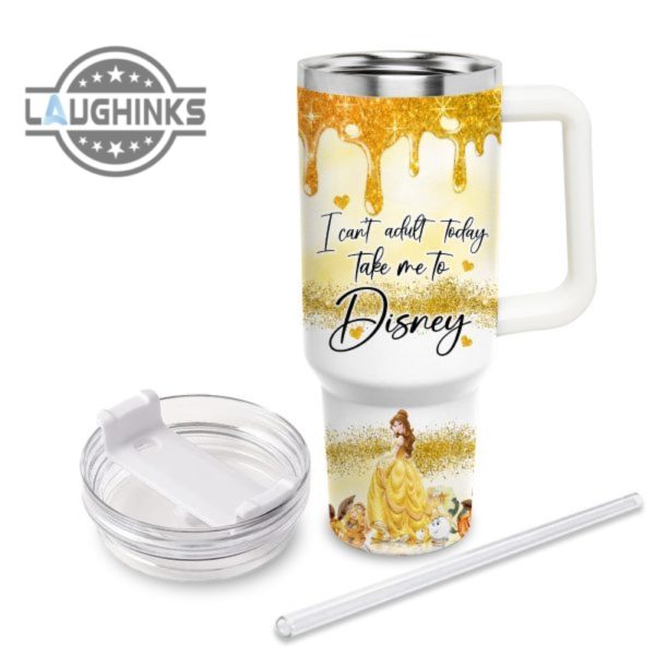 custom name i cant adult beauty and the beast 40oz stainless steel tumbler with handle and straw lid personalized stanley tumbler dupe 40 oz stainless steel travel cups laughinks 1 2